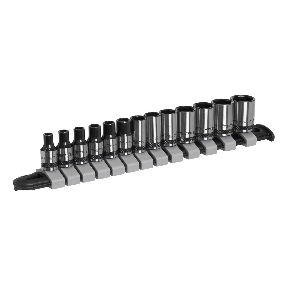 Sealey AK7990 13pc 1/4"Sq Drive Socket Set - Black Series