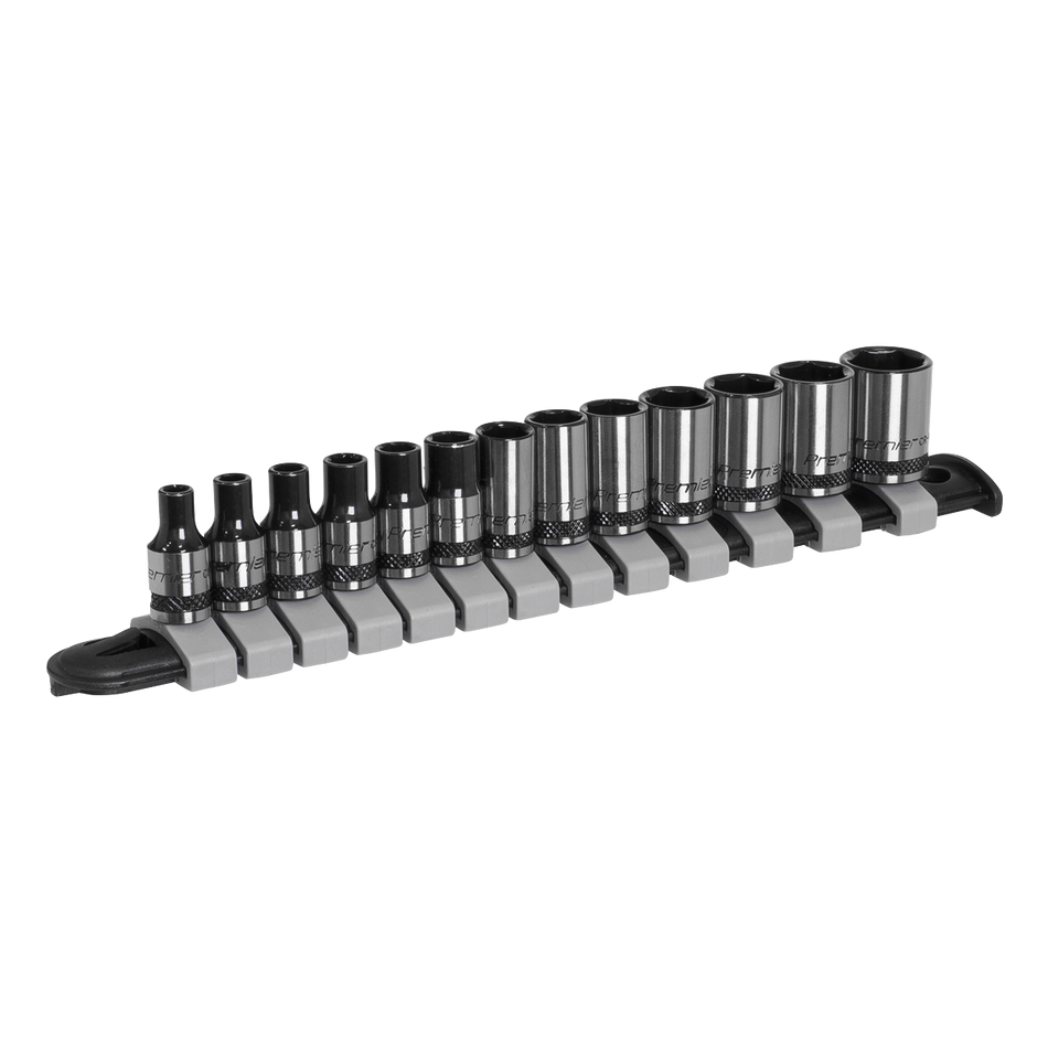 Sealey AK7990 13pc 1/4"Sq Drive Socket Set - Black Series