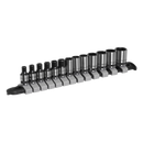 Sealey AK7990 13pc 1/4"Sq Drive Socket Set - Black Series