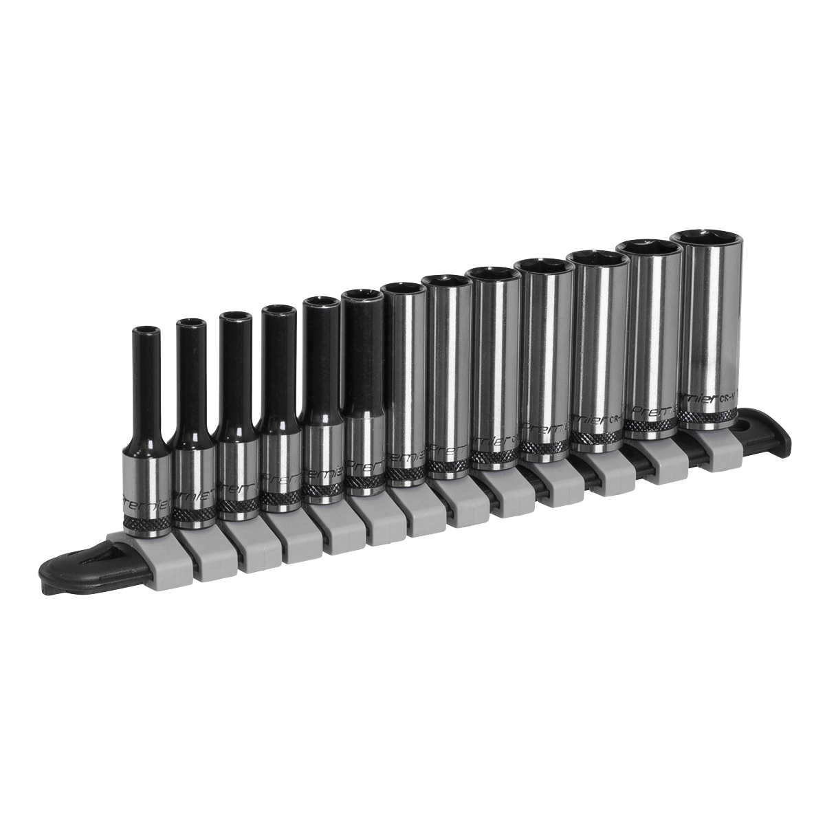 Sealey AK7991 13pc 1/4"Sq Drive Deep Socket Set - Black Series