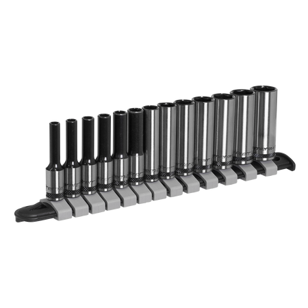 Sealey AK7991 13pc 1/4"Sq Drive Deep Socket Set - Black Series