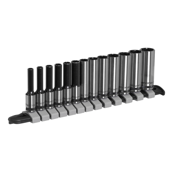 Sealey AK7991 13pc 1/4"Sq Drive Deep Socket Set - Black Series