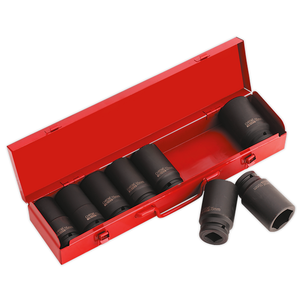 Sealey AK80/9M 8pc 3/4"Sq Drive Deep Impact Socket Set
