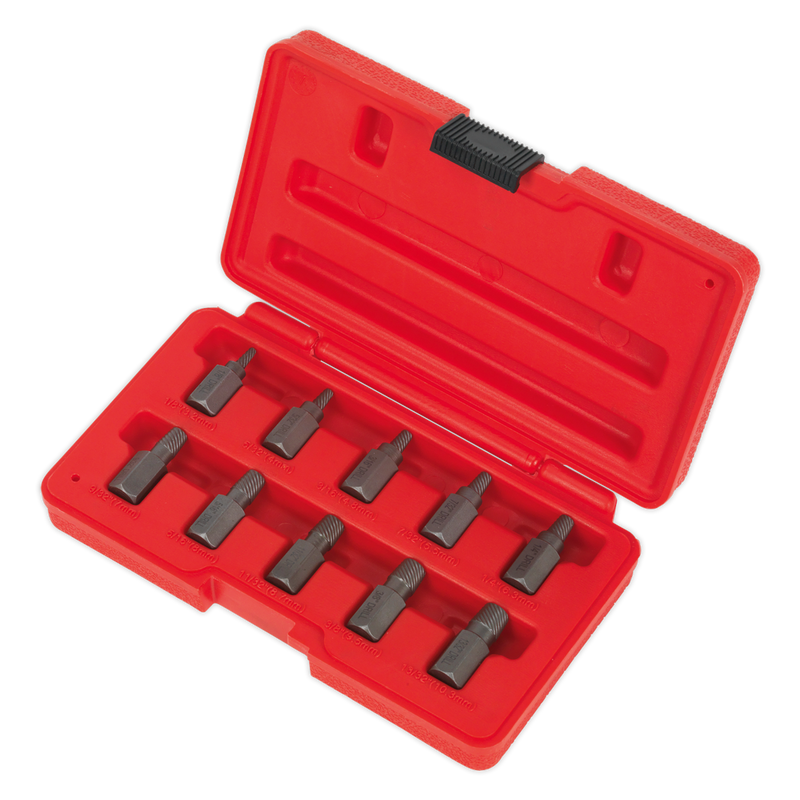 Sealey AK8181 10pc Multi-Spline Screw Extractor Set