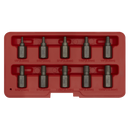 Sealey AK8181 10pc Multi-Spline Screw Extractor Set