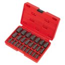 Sealey AK8182 25pc Multi-Spline Screw Extractor Set