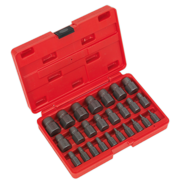 Sealey AK8182 25pc Multi-Spline Screw Extractor Set