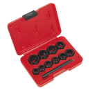 Sealey AK8183 11pc Spanner Type Bolt Extractor Set