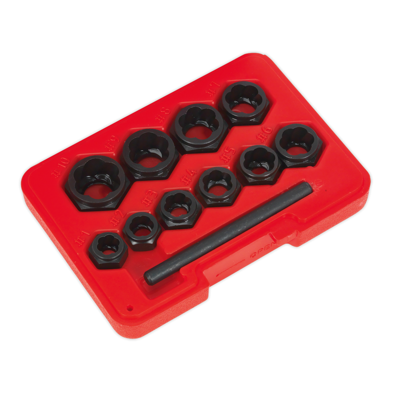 Sealey AK8183 11pc Spanner Type Bolt Extractor Set