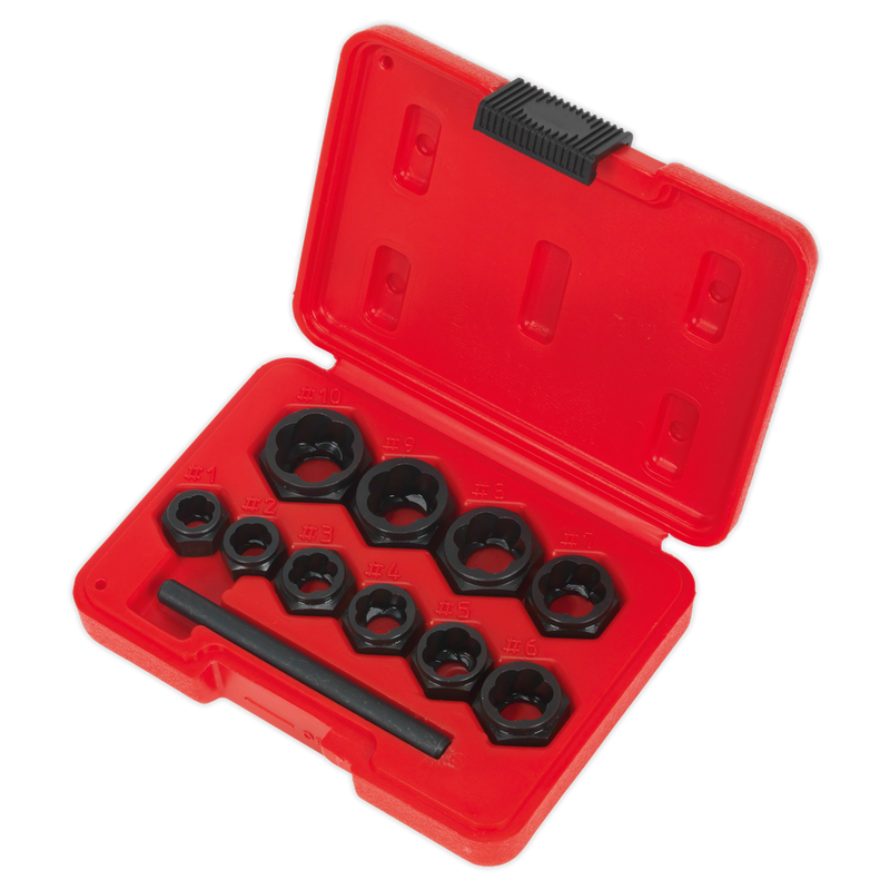 Sealey AK8183 11pc Spanner Type Bolt Extractor Set