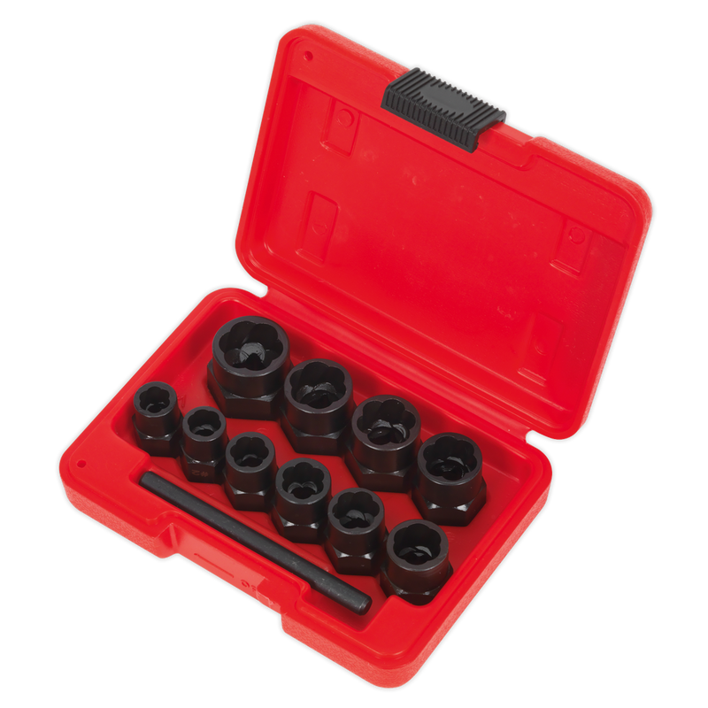Sealey AK8184 11pc 3/8"Sq Drive Bolt Extractor Set