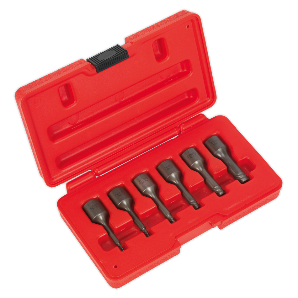 Sealey AK8185 6pc 3/8''Sq Drive Screw Extractor Set