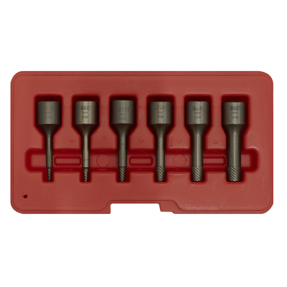 Sealey AK8185 6pc 3/8''Sq Drive Screw Extractor Set