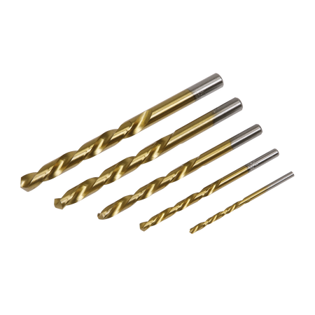 Sealey AK8189 5pc Left-Hand Spiral Drill Bit Set