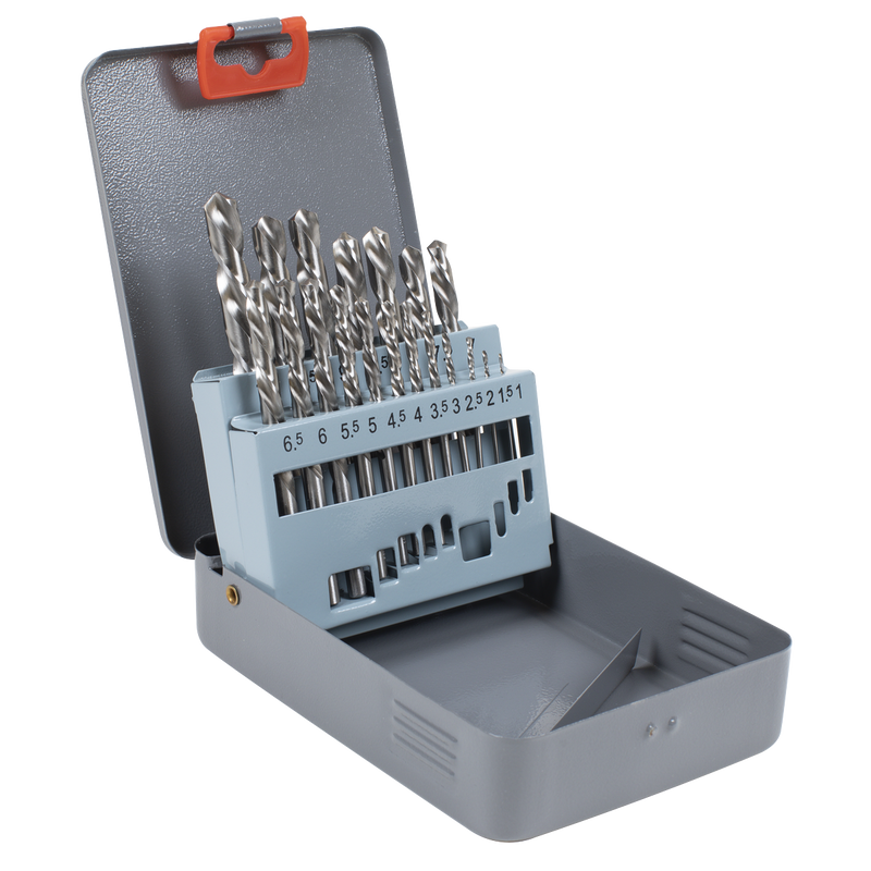 Sealey AK8190 Left-Hand Spiral Drill Bit Set 19pc