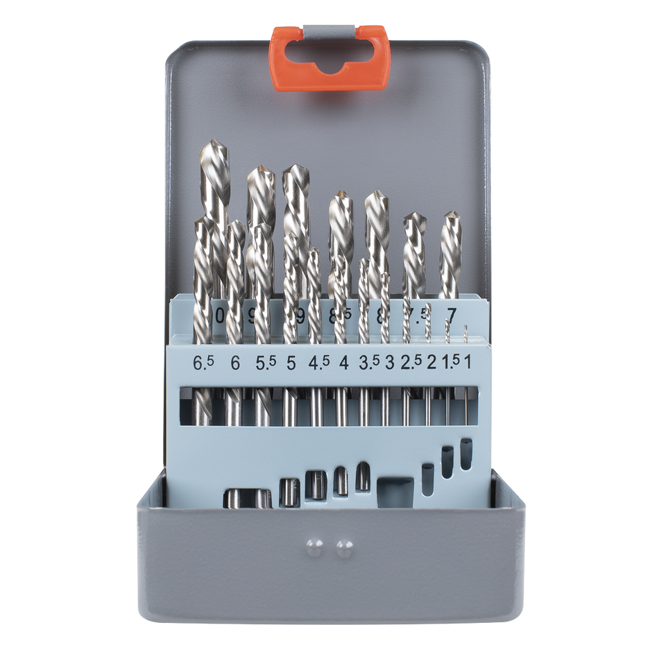 Sealey AK8190 Left-Hand Spiral Drill Bit Set 19pc