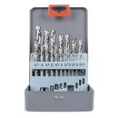 Sealey AK8190 Left-Hand Spiral Drill Bit Set 19pc