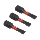 Sealey AK8201 3pc 25mm Slotted 4.5mm Impact Power Tool Bits