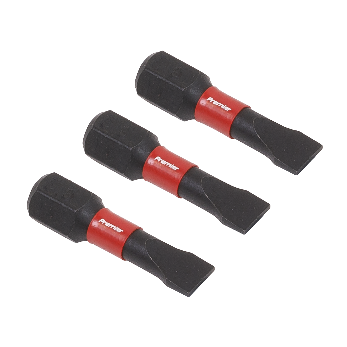 Sealey AK8202 3pc 25mm Slotted 5.5mm Impact Power Tool Bit Set