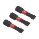 Sealey AK8202 3pc 25mm Slotted 5.5mm Impact Power Tool Bit Set