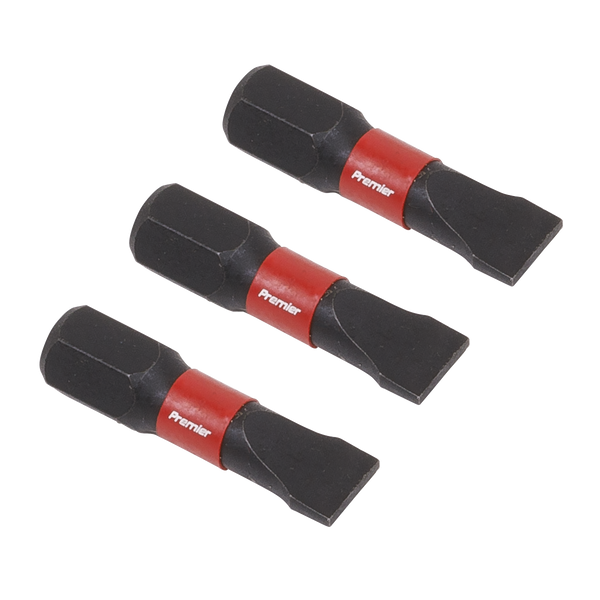 Sealey AK8203 3pc 25mm Slotted 6.5mm Impact Power Tool Bit Set