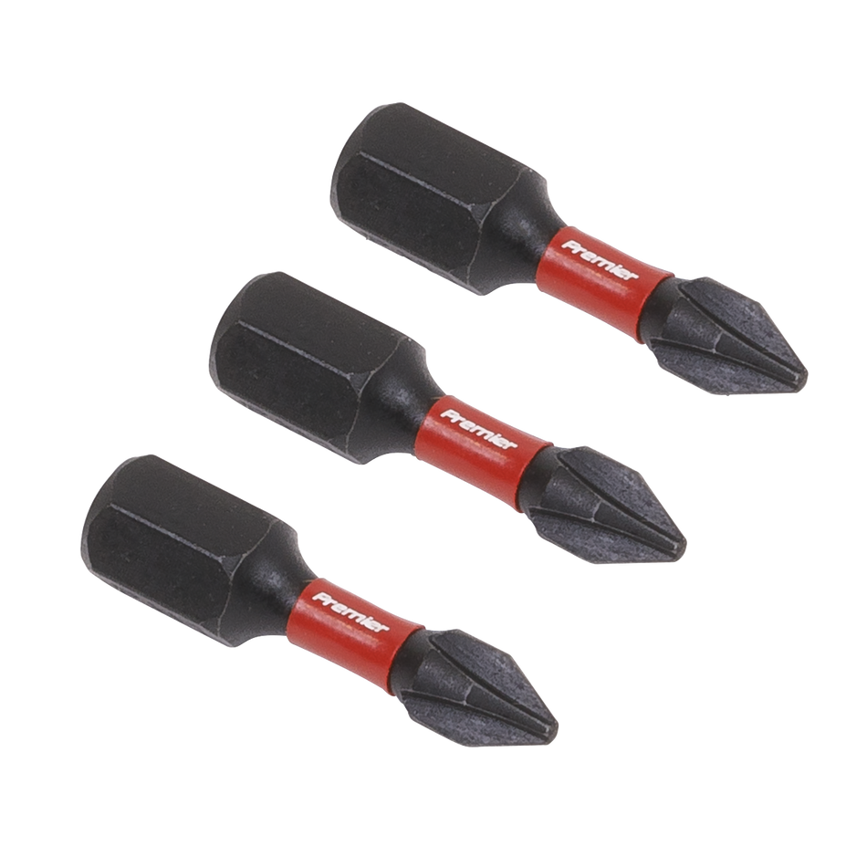 Sealey AK8204 3pc 25mm Phillips #1 Impact Power Tool Bit Set