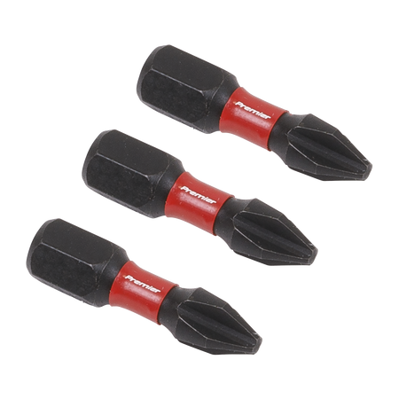 Sealey AK8205 3pc 25mm Phillips #2 Impact Power Tool Bit Set