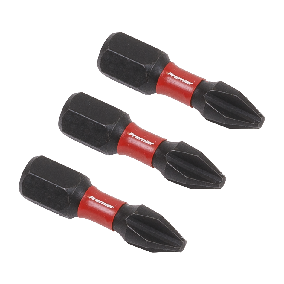 Sealey AK8205 3pc 25mm Phillips #2 Impact Power Tool Bit Set