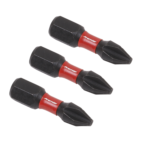 Sealey AK8205 3pc 25mm Phillips #2 Impact Power Tool Bit Set