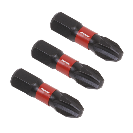 Sealey AK8206 3pc 25mm Phillips #3 Impact Power Tool Bit Set