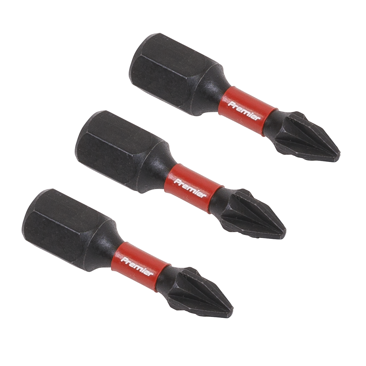Sealey AK8207 3pc 25mm Pozi #1 Impact Power Tool Bit Set