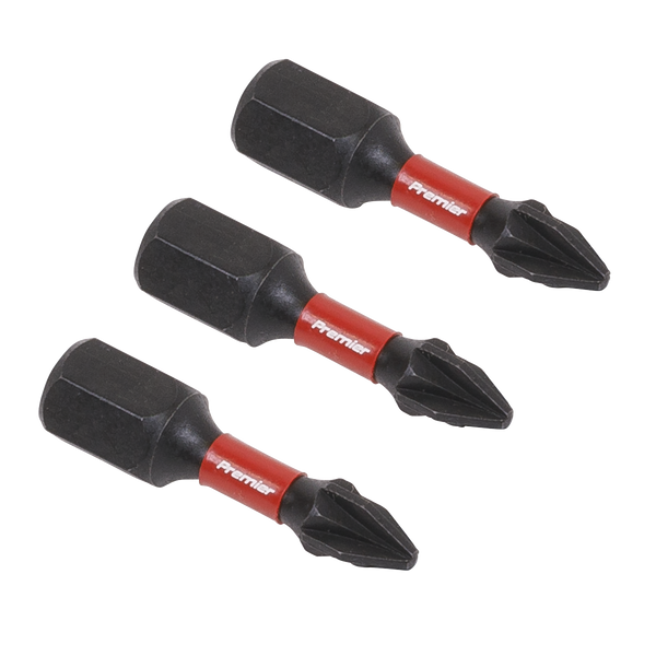 Sealey AK8207 3pc 25mm Pozi #1 Impact Power Tool Bit Set
