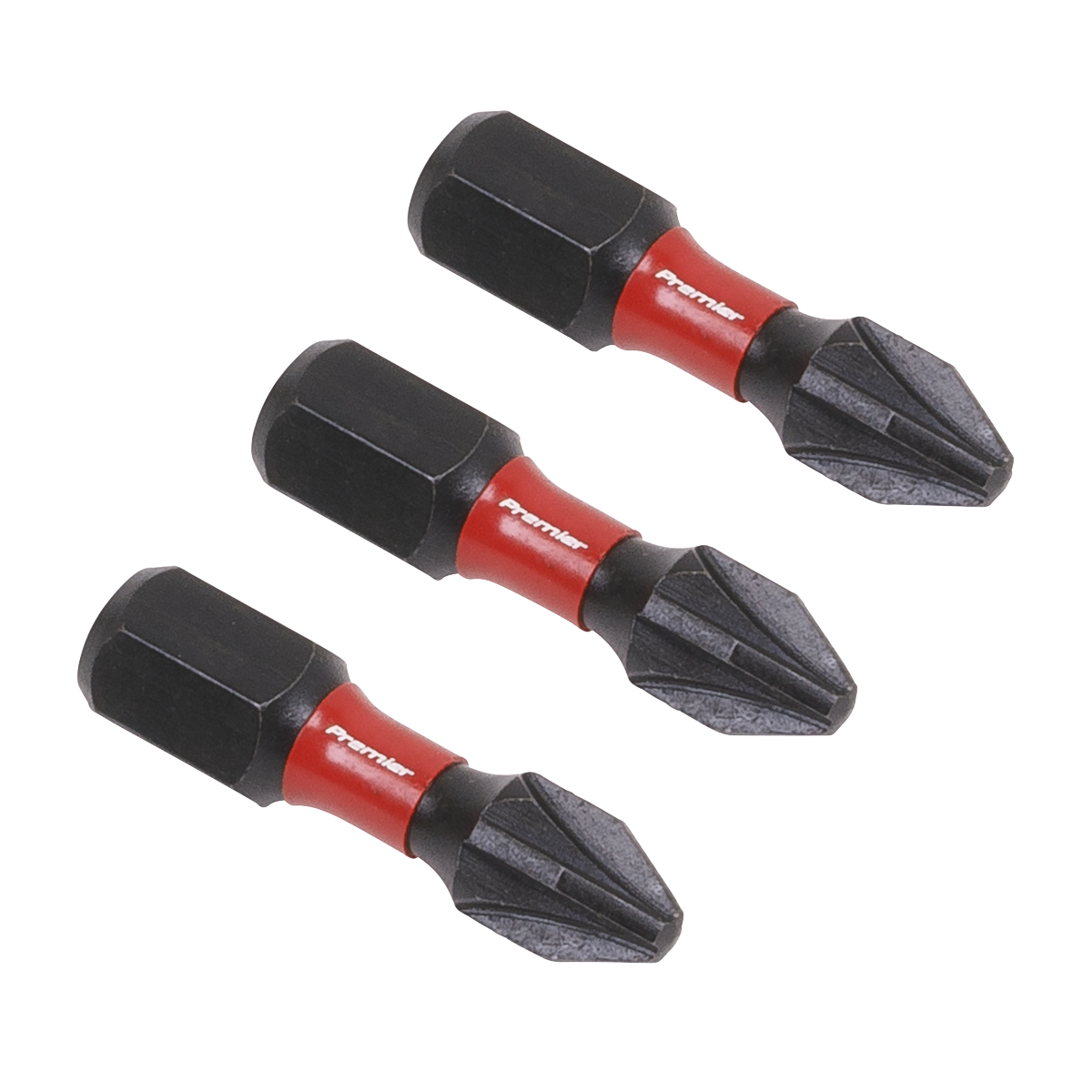 Sealey AK8208 3pc 25mm Pozi #2 Impact Power Tool Bit Set