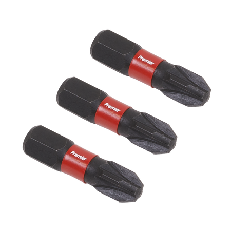 Sealey AK8209 3pc 25mm Pozi #3 Impact Power Tool Bit Set