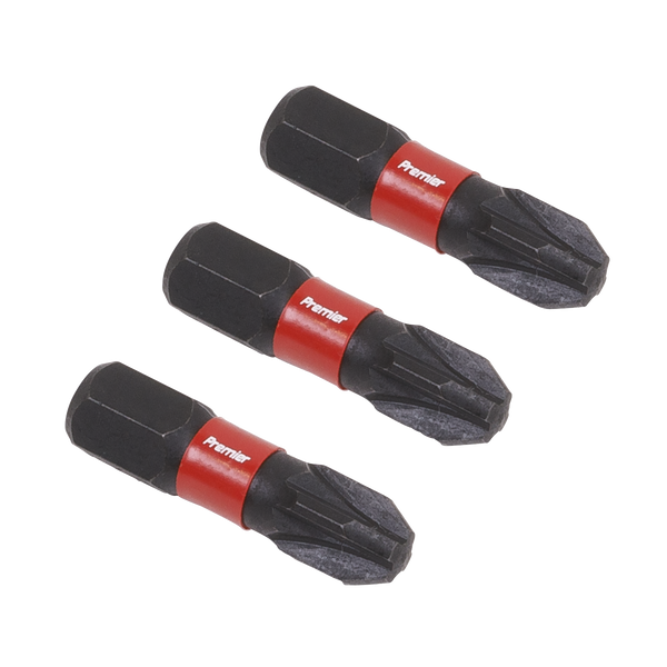 Sealey AK8209 3pc 25mm Pozi #3 Impact Power Tool Bit Set