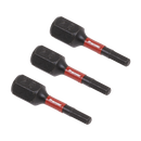 Sealey AK8210 3pc 25mm Hex 2.5mm Impact Power Tool Bit Set