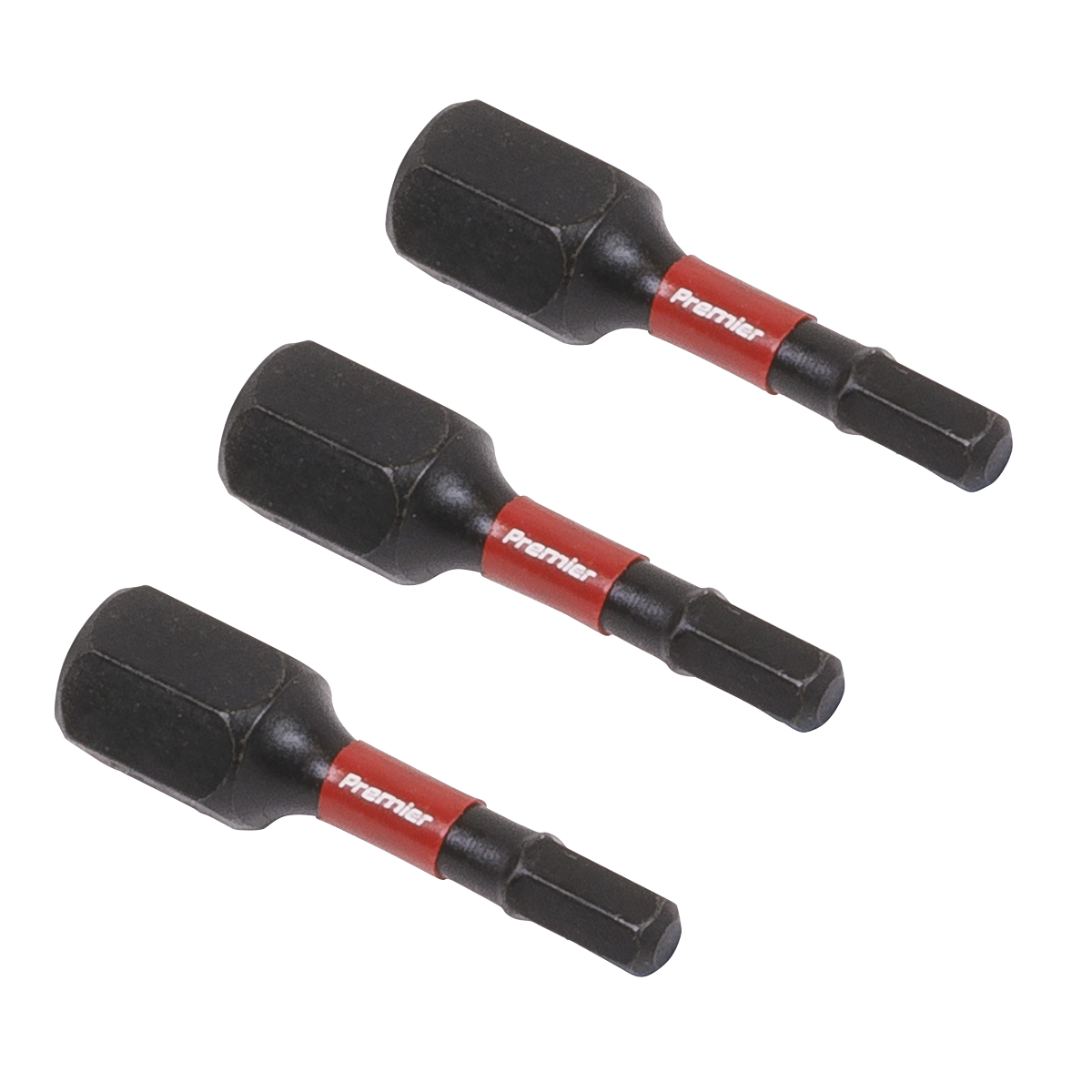 Sealey AK8211 3pc 25mm Hex 3mm Impact Power Tool Bit Set