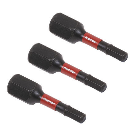 Sealey AK8211 3pc 25mm Hex 3mm Impact Power Tool Bit Set