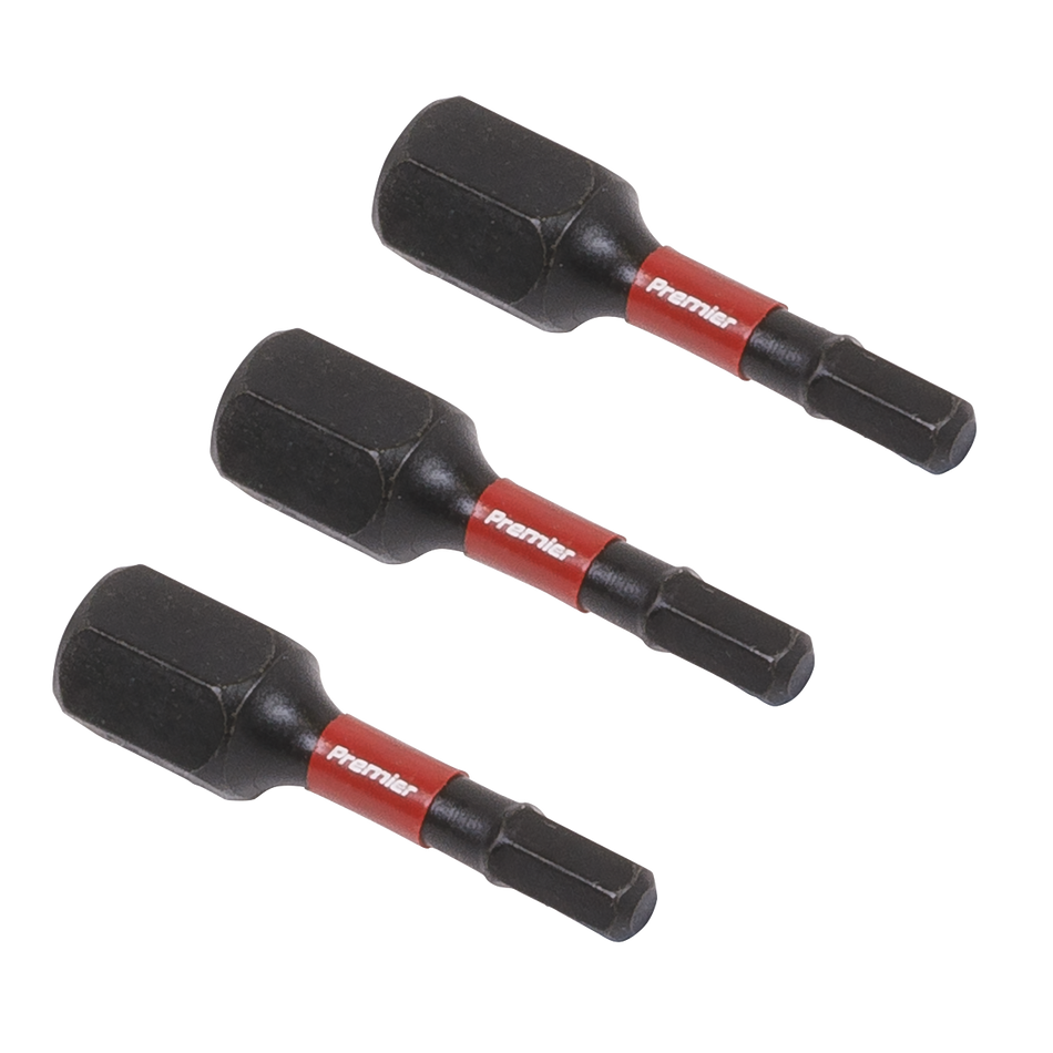 Sealey AK8211 3pc 25mm Hex 3mm Impact Power Tool Bit Set