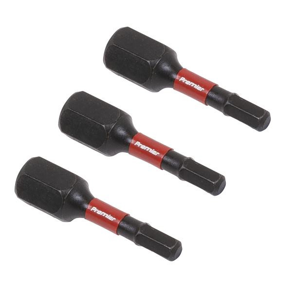 Sealey AK8211 3pc 25mm Hex 3mm Impact Power Tool Bit Set