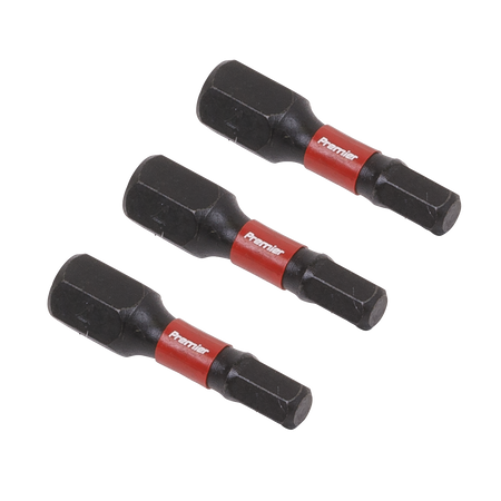 Sealey AK8212 3pc 25mm Hex 4mm Impact Power Tool Bit Set