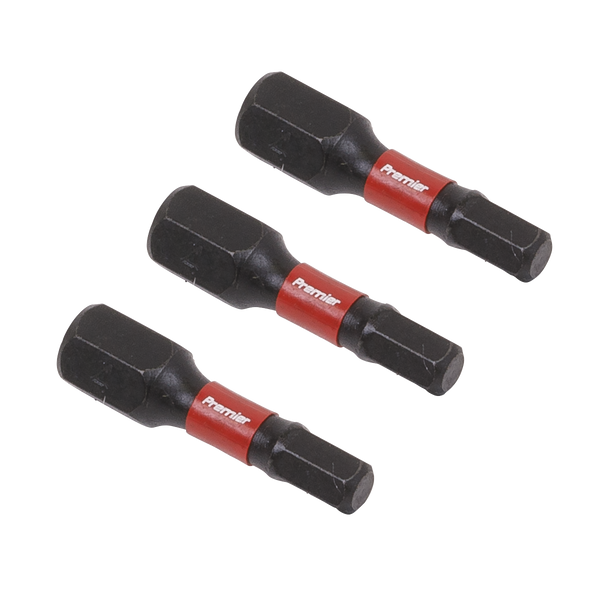 Sealey AK8212 3pc 25mm Hex 4mm Impact Power Tool Bit Set
