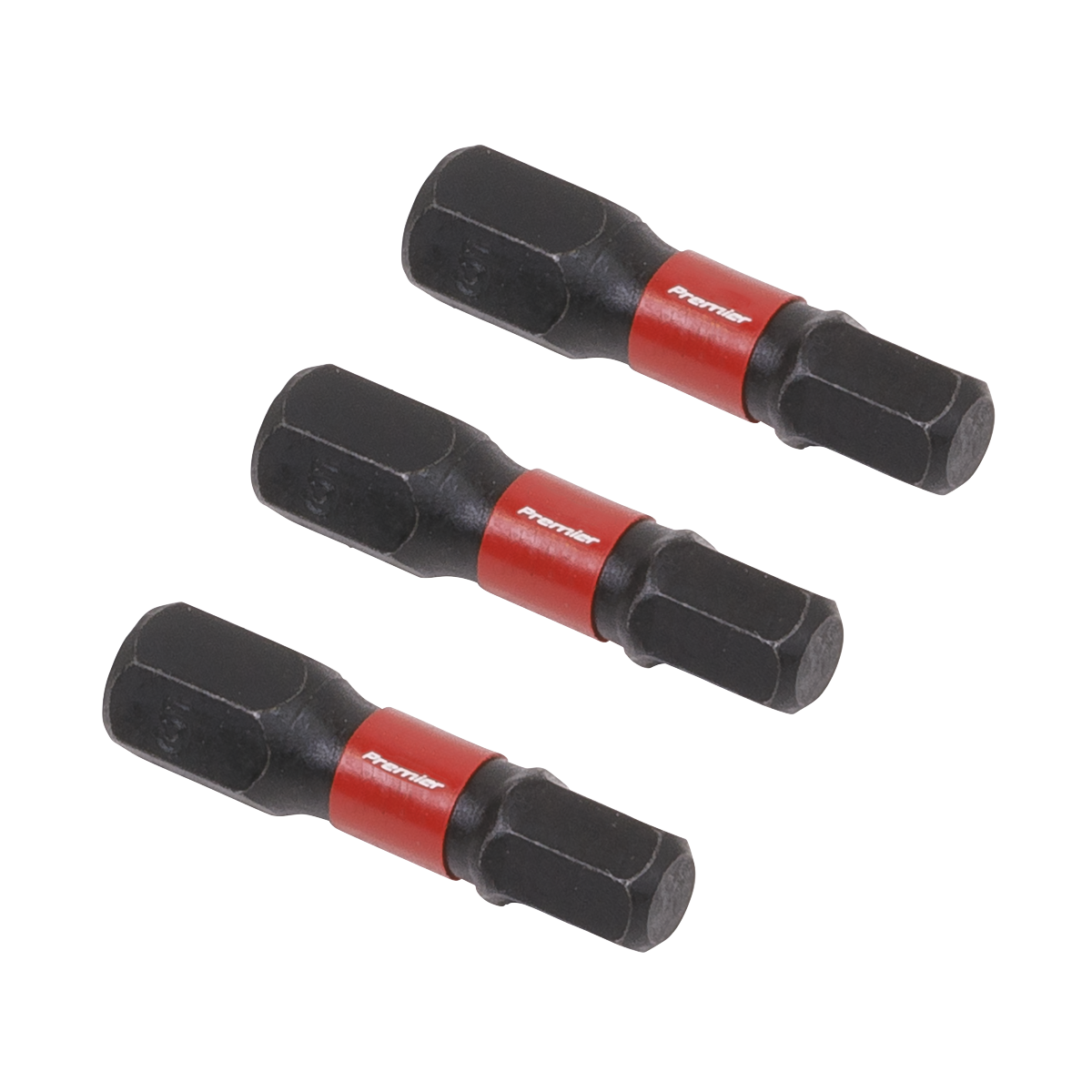 Sealey AK8213 3pc 25mm Hex 5mm Impact Power Tool Bit Set