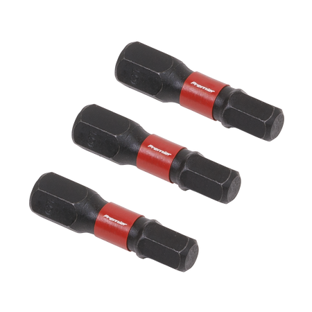 Sealey AK8213 3pc 25mm Hex 5mm Impact Power Tool Bit Set