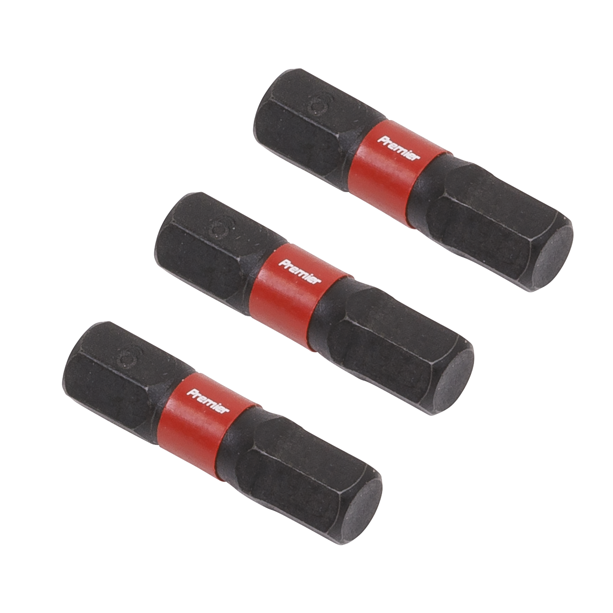Sealey AK8214 3pc 25mm Hex 6mm Impact Power Tool Bit Set