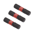 Sealey AK8214 3pc 25mm Hex 6mm Impact Power Tool Bit Set