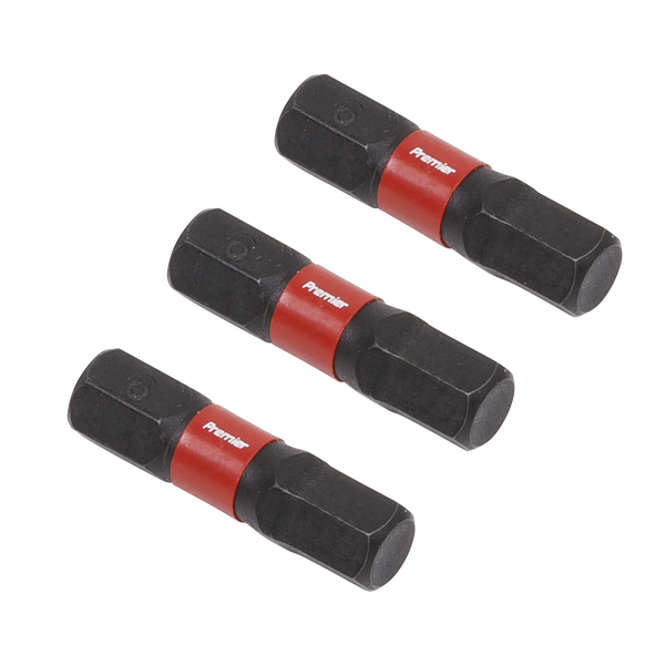 Sealey AK8214 3pc 25mm Hex 6mm Impact Power Tool Bit Set