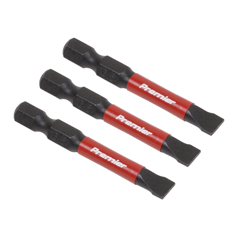 Sealey AK8228 3pc 50mm Slotted 6.5mm Impact Power Tool Bit Set