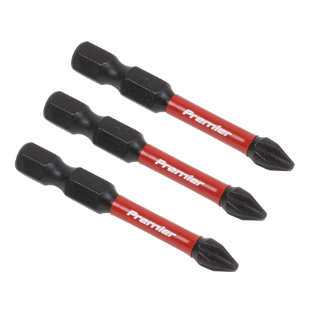 Sealey AK8230 3pc 50mm Phillips #2 Impact Power Tool Bit Set