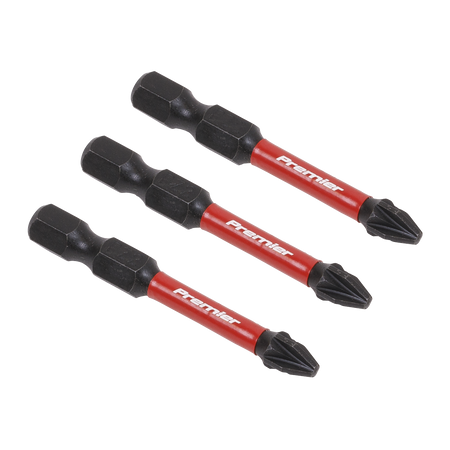 Sealey AK8233 3pc 50mm Pozi #2 Impact Power Tool Bit Set